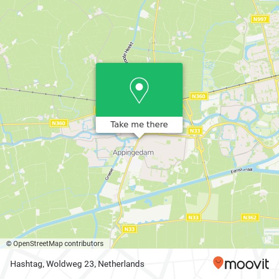Hashtag, Woldweg 23 map