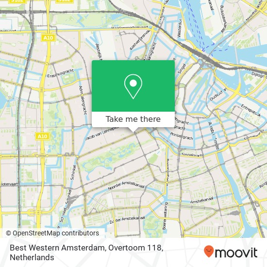 Best Western Amsterdam, Overtoom 118 map