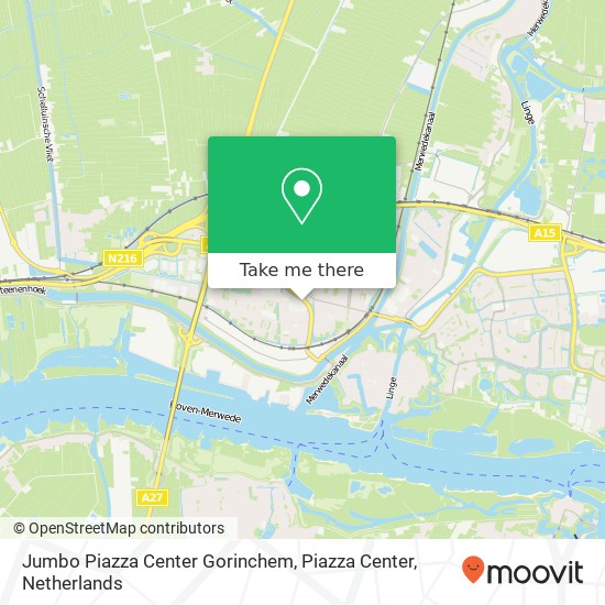 Jumbo Piazza Center Gorinchem, Piazza Center map