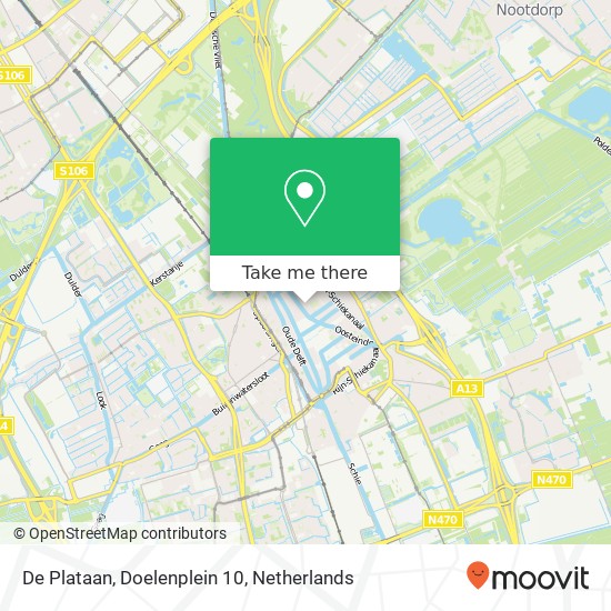 De Plataan, Doelenplein 10 map