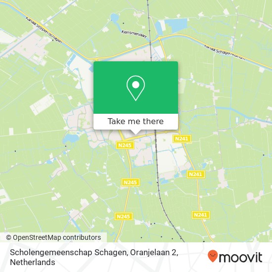 Scholengemeenschap Schagen, Oranjelaan 2 Karte