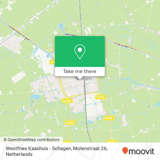 Westfries Kaashuis - Schagen, Molenstraat 26 map