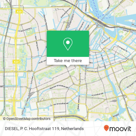 DIESEL, P. C. Hooftstraat 119 map