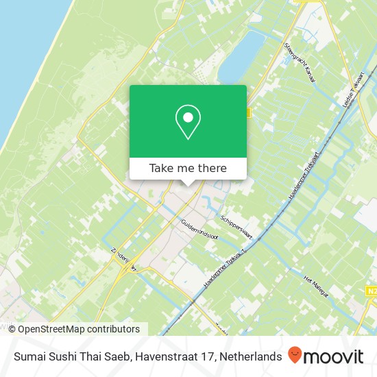 Sumai Sushi Thai Saeb, Havenstraat 17 map