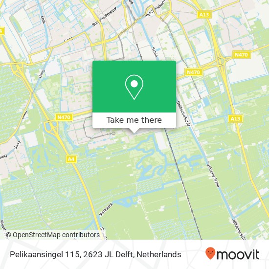 Pelikaansingel 115, 2623 JL Delft map