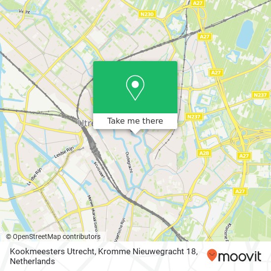 Kookmeesters Utrecht, Kromme Nieuwegracht 18 Karte