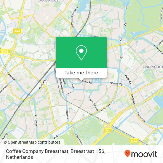 Coffee Company Breestraat, Breestraat 156 map