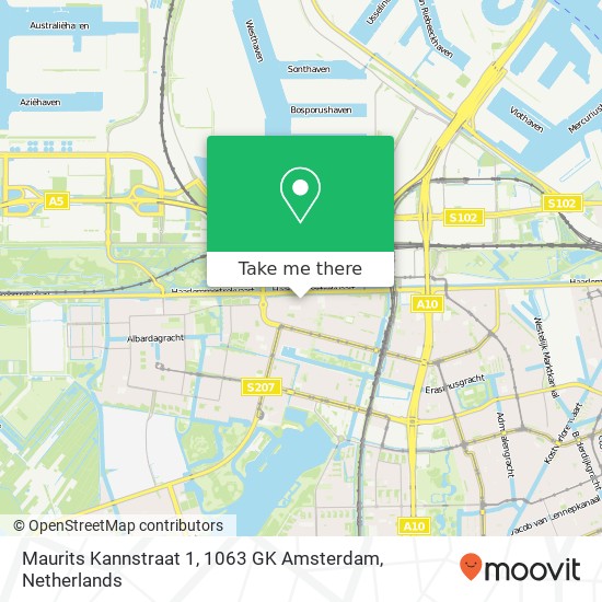 Maurits Kannstraat 1, 1063 GK Amsterdam map