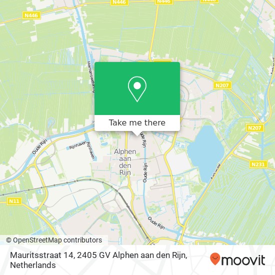 Mauritsstraat 14, 2405 GV Alphen aan den Rijn Karte