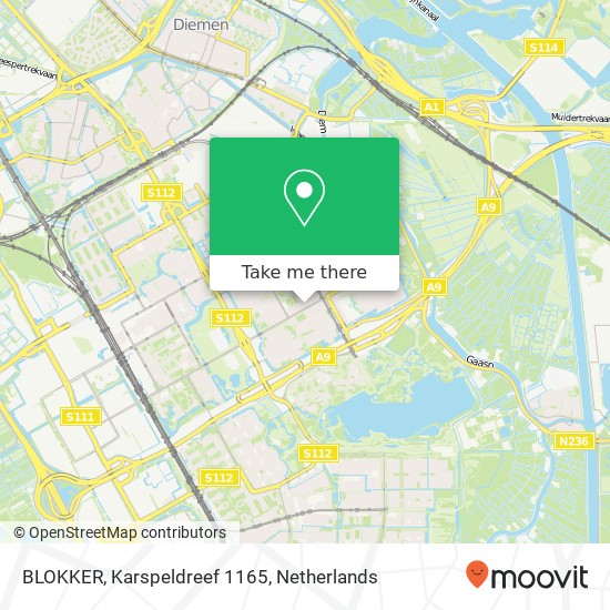 BLOKKER, Karspeldreef 1165 Karte