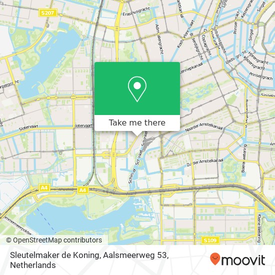 Sleutelmaker de Koning, Aalsmeerweg 53 map