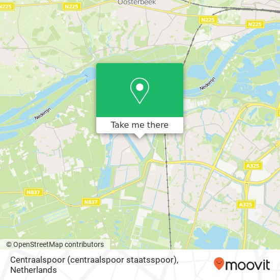 Centraalspoor (centraalspoor staatsspoor), 6846 GB Arnhem Karte