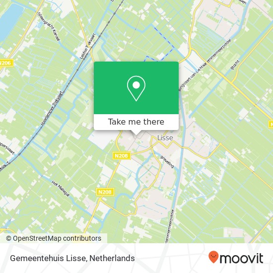 Gemeentehuis Lisse map