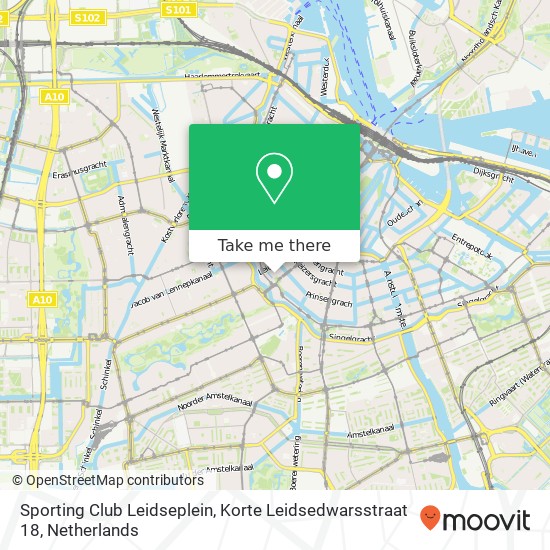 Sporting Club Leidseplein, Korte Leidsedwarsstraat 18 Karte