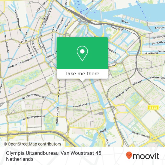 Olympia Uitzendbureau, Van Woustraat 45 map