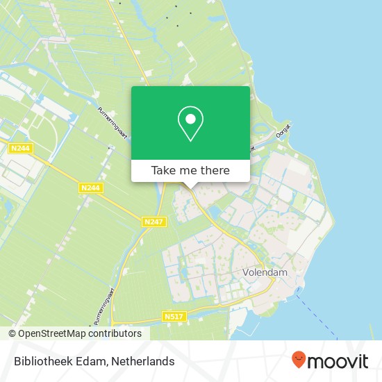 Bibliotheek Edam map