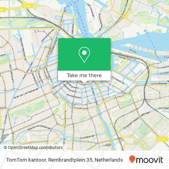 TomTom kantoor, Rembrandtplein 35 Karte