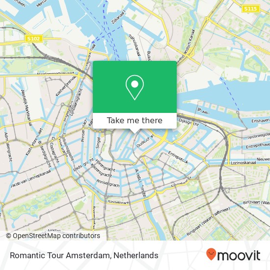 Romantic Tour Amsterdam Karte