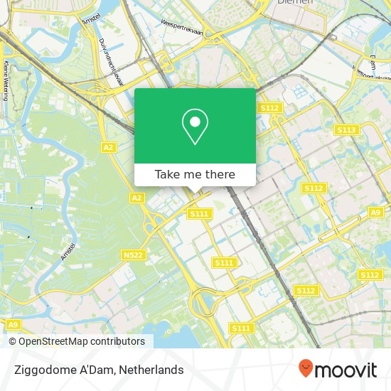 Ziggodome A'Dam map