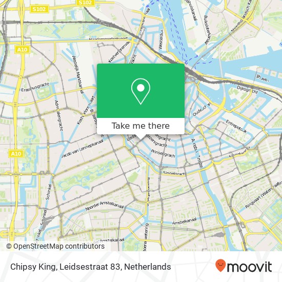 Chipsy King, Leidsestraat 83 map