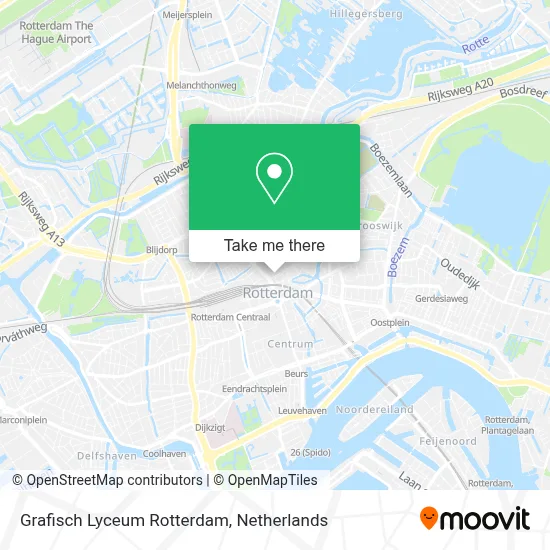Grafisch Lyceum Rotterdam map