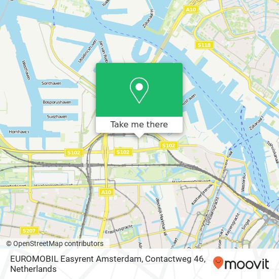 EUROMOBIL Easyrent Amsterdam, Contactweg 46 map