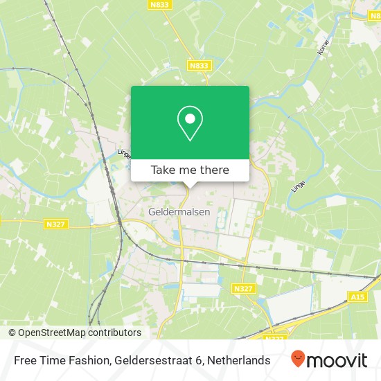 Free Time Fashion, Geldersestraat 6 map