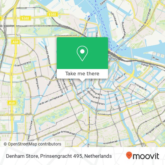 Denham Store, Prinsengracht 495 map