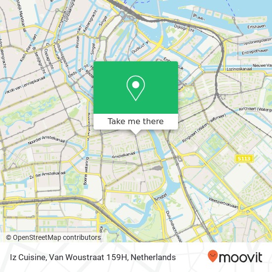 Iz Cuisine, Van Woustraat 159H map