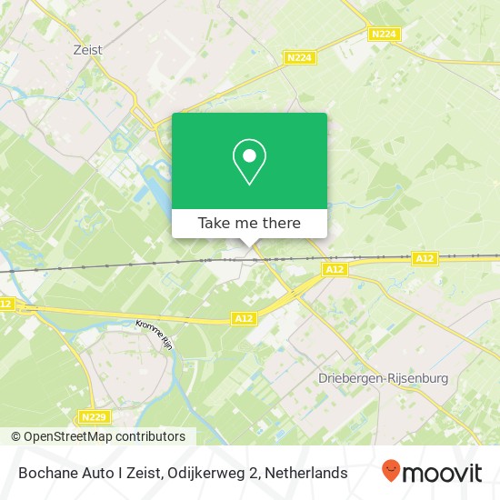 Bochane Auto I Zeist, Odijkerweg 2 map