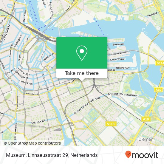 Museum, Linnaeusstraat 29 map