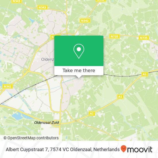 Albert Cuypstraat 7, 7574 VC Oldenzaal Karte