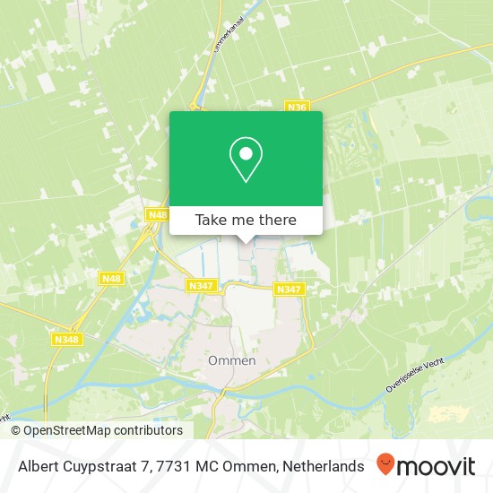 Albert Cuypstraat 7, 7731 MC Ommen map