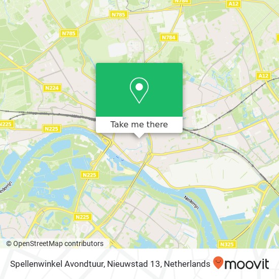 Spellenwinkel Avondtuur, Nieuwstad 13 Karte