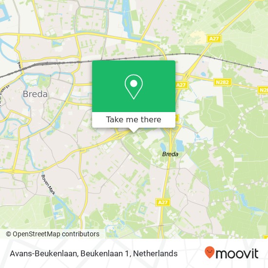 Avans-Beukenlaan, Beukenlaan 1 map