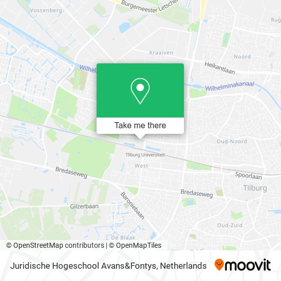 Juridische Hogeschool Avans&Fontys Karte