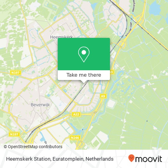 Heemskerk Station, Euratomplein Karte