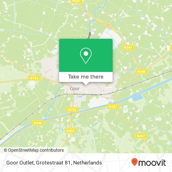 Goor Outlet, Grotestraat 81 map