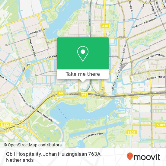 Qb | Hospitality, Johan Huizingalaan 763A Karte