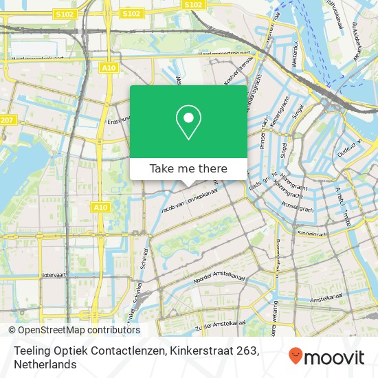 Teeling Optiek Contactlenzen, Kinkerstraat 263 map