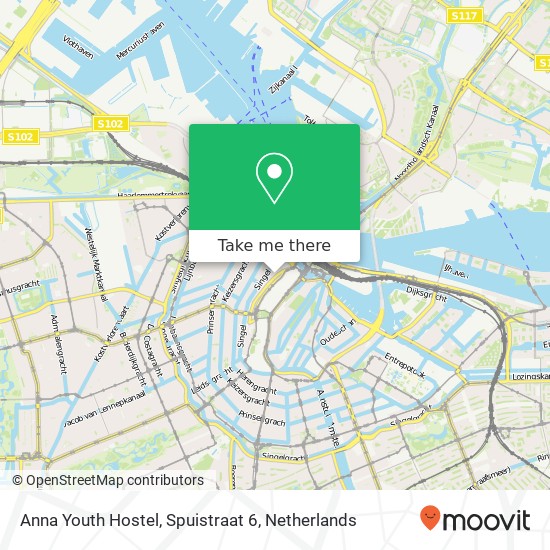 Anna Youth Hostel, Spuistraat 6 Karte