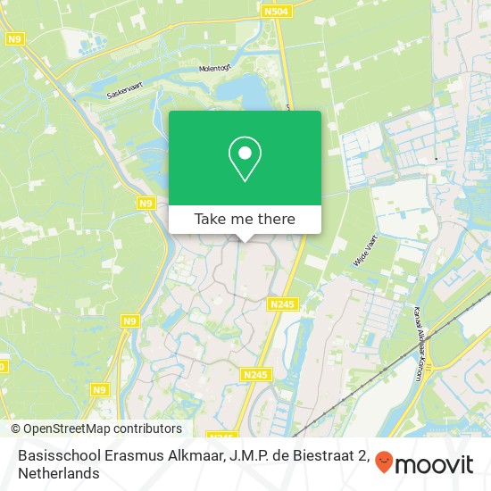 Basisschool Erasmus Alkmaar, J.M.P. de Biestraat 2 Karte