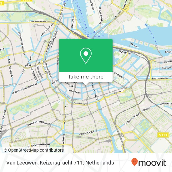 Van Leeuwen, Keizersgracht 711 map