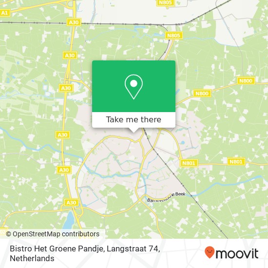 Bistro Het Groene Pandje, Langstraat 74 map