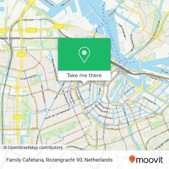 Family Cafetaria, Rozengracht 90 map