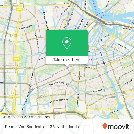 Pearle, Van Baerlestraat 36 map