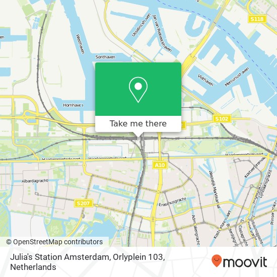 Julia's Station Amsterdam, Orlyplein 103 map