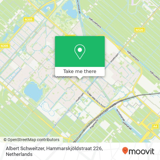 Albert Schweitzer, Hammarskjöldstraat 226 map
