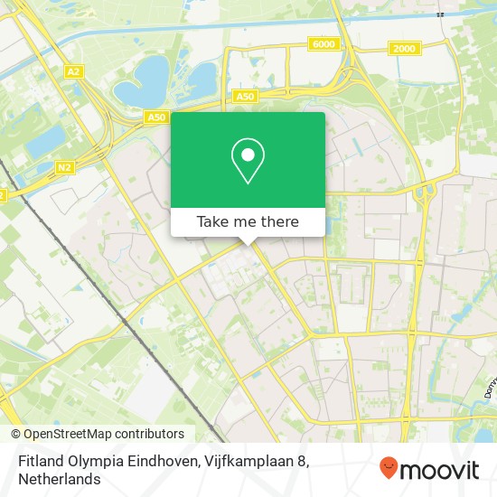 Fitland Olympia Eindhoven, Vijfkamplaan 8 map