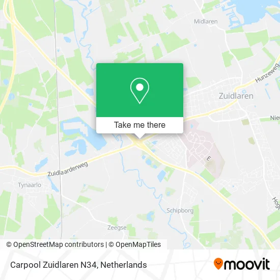 Carpool Zuidlaren N34 map